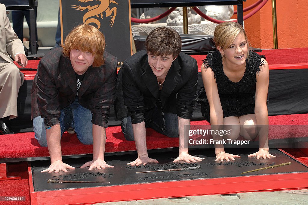 USA - Cast of "Harry Potter" Films Honored at Grauman's Chinese Theatre