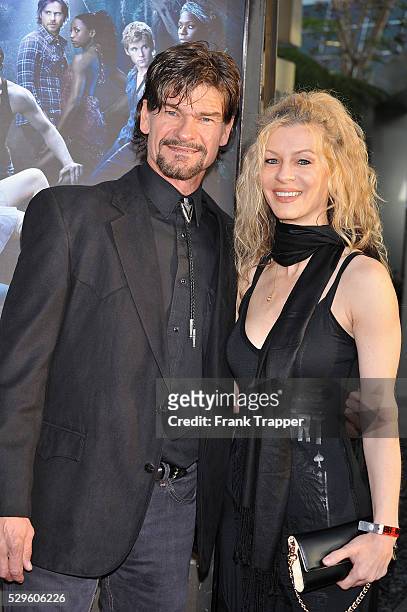 Actor Don Swayze and guest arrive at the premiere of HBO's "True Blood" Season 3 at The Cinerama Dome in Hollywood.
