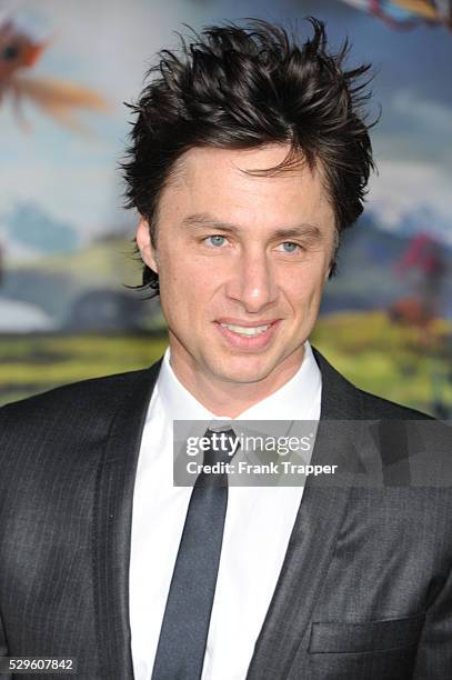 Actor Zach Braff arrives at the premiere of Oz: The Great and Powerful held at the El Capitan Theater in Hollywood.