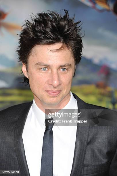 Actor Zach Braff arrives at the premiere of Oz: The Great and Powerful held at the El Capitan Theater in Hollywood.
