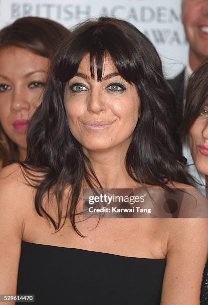 Claudia Winkleman poses in the winners room at the House Of Fraser British Academy Television Awards 2016 at the Royal Festival Hall on May 8, 2016...