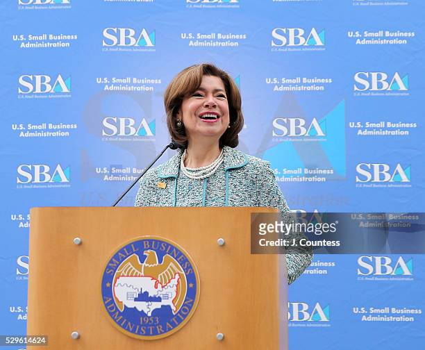 Administrator of the U.S. Small Business Administration Maria Contreras-Sweet addresses the audience at the 5th Annual Summit on Entrepreneurship &...