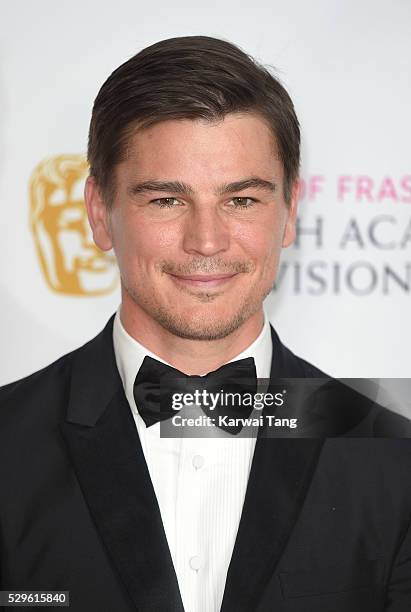 Josh Hartnett poses in the winners room at the House Of Fraser British Academy Television Awards 2016 at the Royal Festival Hall on May 8, 2016 in...