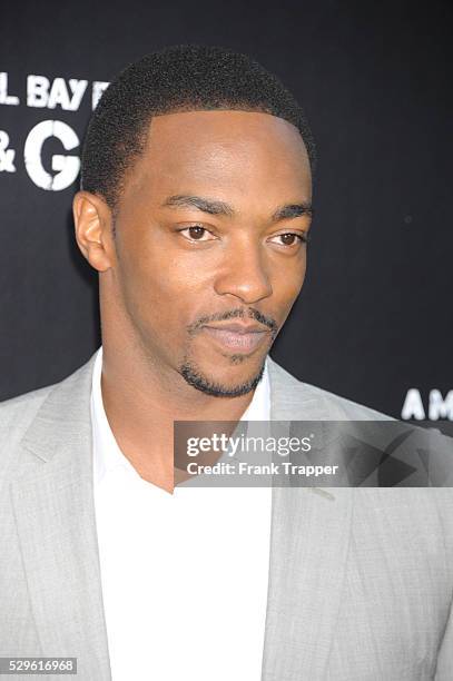 Actor Anthony Mackie arrives at the premiere of Pain & Gain held at the Chinese Theater in Hollywood.