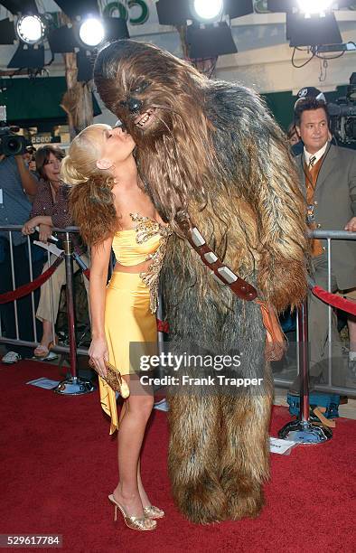 Actress Katie Lohmann arrives at the premiere of "Star Wars: Episode III: Revenge of the Sith," a benefit for the charity Artists for a New South...