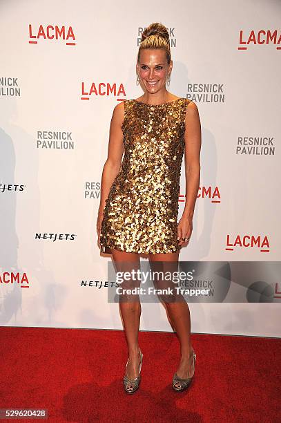 Actress Molly Sims arrives at the Los Angeles County Museum of Art Presents 'The Unmasking' The Lynda & Stewart Resnick Exhibition Gala.