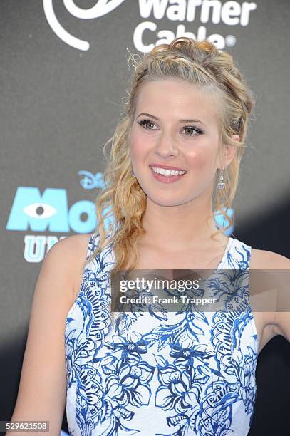 Actress Caroline Sunshine arrives at the premiere of Monsters University held at the El Capitan Theater in Hollywood.