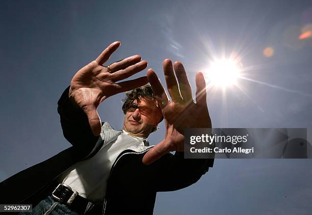 Director Wim Wenders poses for a portrait while promoting the film "Don't Come Knocking" at the 58th International Cannes Film Festival May 20, 2005...