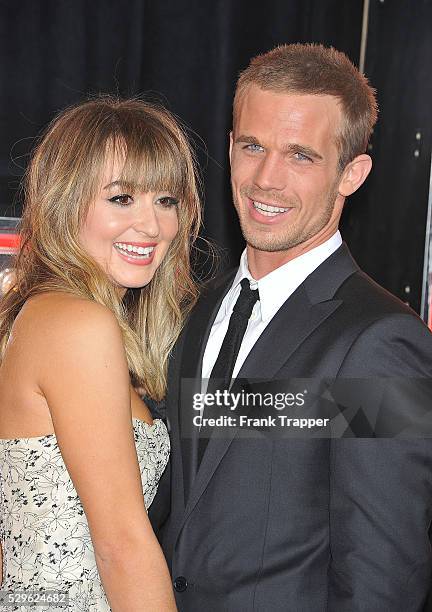 Actor Cam Gigandet and Dominique Geisendorff arrive at the premiere of Screen Gems' "Burlesque" held at Grauman's Chinese Theater in Hollywood.