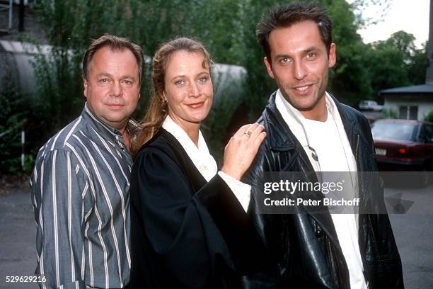 Wolfgang Bathke, Britta Schmeling, Matthias Bullach, RTL-Serie "Im Namen des Gesetzes" am in Berlin, Deutschland.