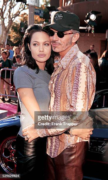 Actress Angelina Jolie and actor Billy Bob Thornton arrive at the premiere of "Gone In 60 Seconds." This photo appears on page 254 in Frank Trapper's...