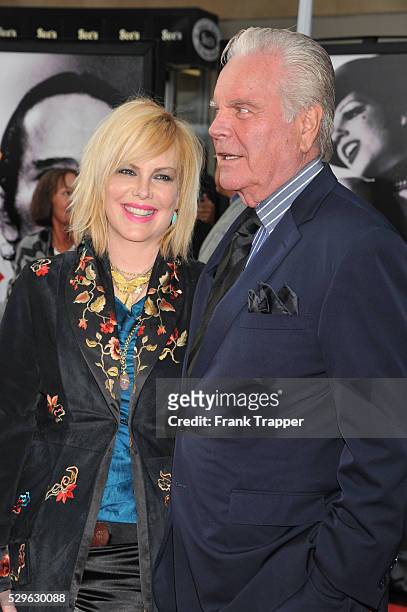 Actors Katie Wagner and Robert Wagner arrive at the 40th anniversary restoration premiere of Cabaret held at Grauman's Chinese Theater in Hollywood.