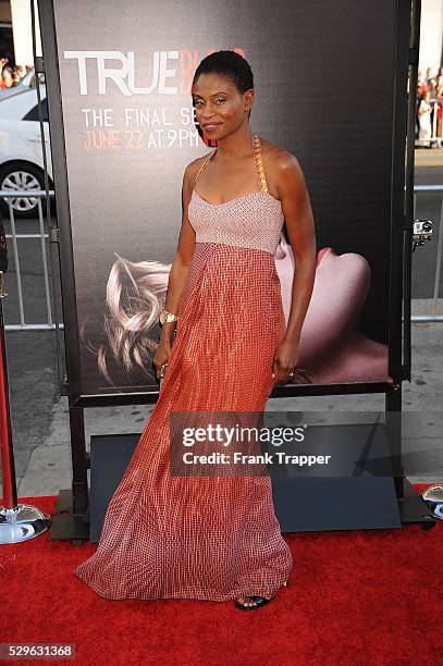 Actress Adina Porter arrives at the premiere of HBO's "True Blood" season 7 and final season held at TCL Chinese Theatre in Hollywood,