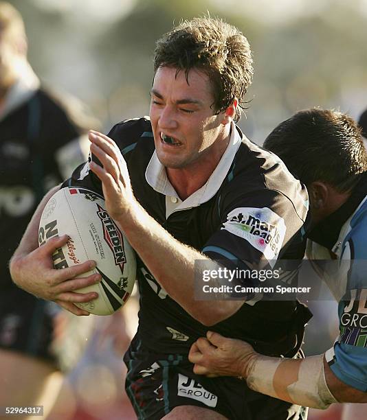 Trent Waterhouse of the Panthers in action during the round 11 NRL match between the Penrith Panthers and the Cronulla-Sutherland Sharks at Penrith...