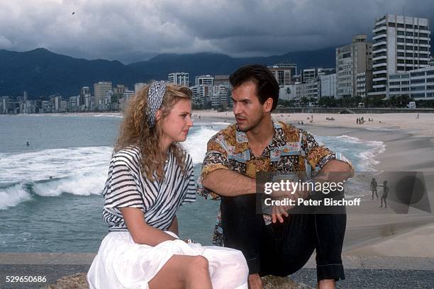 Katharina B��hm, Christopher Buchholz, ZDF-Serie "Das Erbe der Guldenburgs", Folge 34 "Das fremde Land" am in Rio de Janeiro, Brasilien.