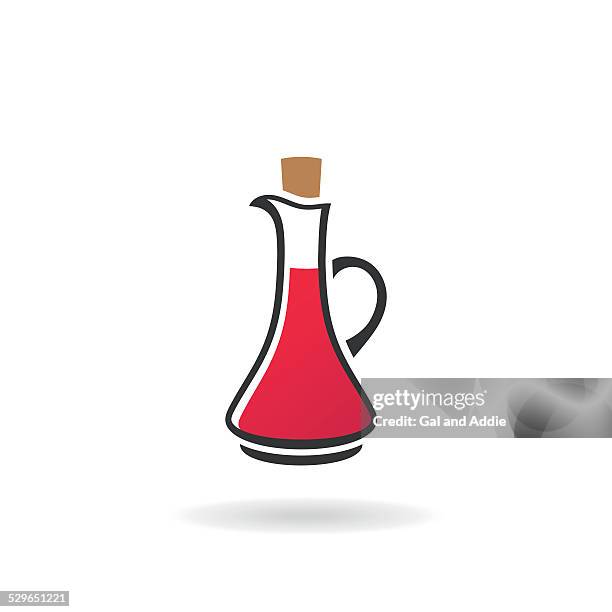 illustrazioni stock, clip art, cartoni animati e icone di tendenza di icona di aceto di vino - aceto