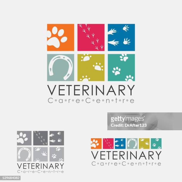 illustrazioni stock, clip art, cartoni animati e icone di tendenza di veterinario logo - hamster