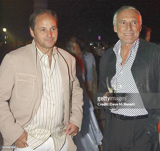 Gerhard Berger and Dieter Mateschitz attend the Redbull Star Wars Grand Prix Party at the Grimaldi Forum on May 22, 2005 in Monte Carlo, Monaco.
