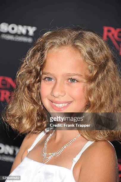 Actress Aryana Engineer arrives at the premiere of Resident Evil: Retribution held at Regal L. A. Live. .
