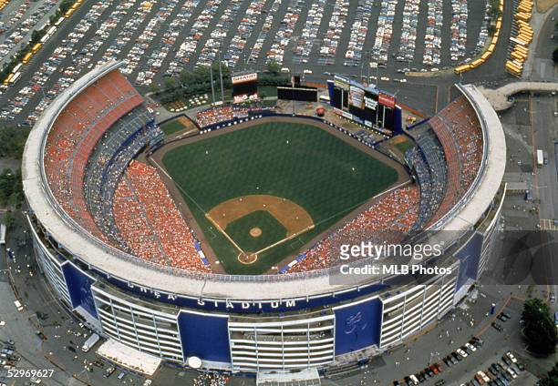General view of Shea Stadium taken during a season game in Flushing, New York.