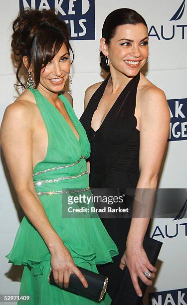 Actresses Gina Gershon and Julianna Margulies arrive at the "Fish Fry" All-Star Roast Of Fisher Stevens Benefiting Naked Angels at the Puck Building...