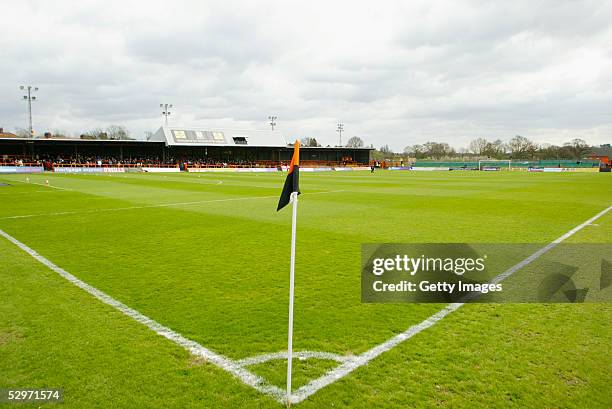 General view of Underhill prior to the Nationwide Conference match between Barnet and Halifax Town at the Underhill Stadium on April 9, 2005 in...