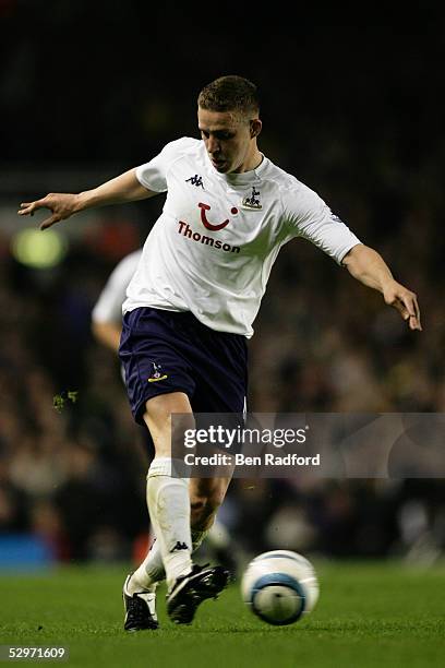 Sean Davis of Tottenham Hotspur in action during the Barclays Premiership match between Arsenal and Tottenham Hotspur which finished 1-0 at Highbury...