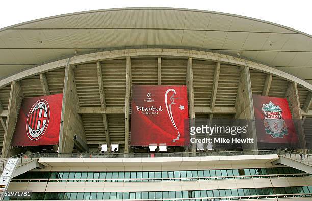 The Ataturk Olympic stadium is seen ahead of the European Champions League final against Liverpool on May 24, 2005 in Istanbul, Turkey. The European...