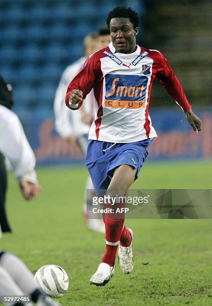 Nigerian football player John Obi Mikel of Norwegian club FC Lyn Oslo 08 May 2005 at the Ullevaal Stadion in Oslo. Chelsea are facing fresh...