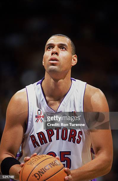 Tracy Murray of the Toronto Raptors in action during the Pre-Season game against the Chicago Bulls at Air Canada Centre in Toronto, Ontario, Canada....