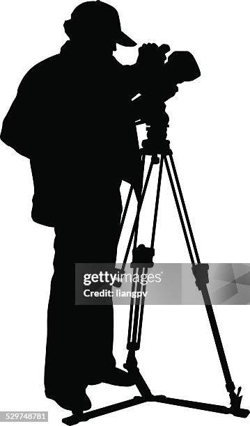 cameraman - camera crew stock illustrations