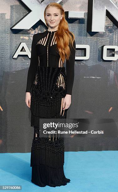 Sophie Turner attends the premiere of X- Men Apocalypse at BFI IMAX on May 9, 2016 in London, England.