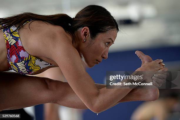 Sommie Kleisner holds a pose during a session at Denver Bikram Yoga in Denver, Colorado on May 4, 2016. Denver Bikram Yoga offers a variety of yoga...