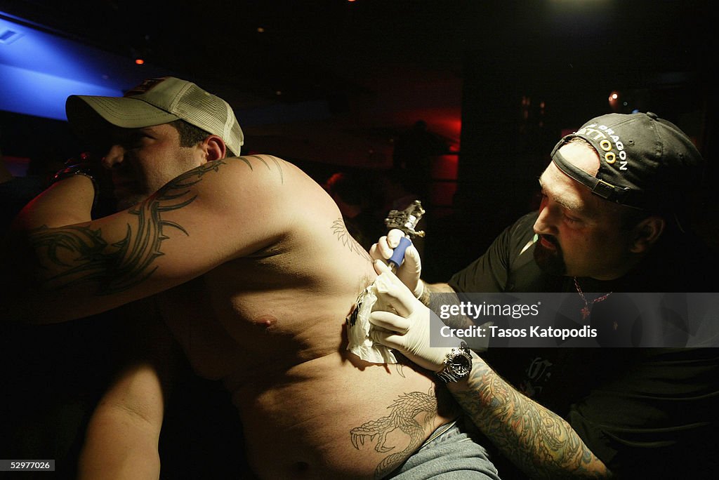 Dennis Rodman Hosts Launch Of Captain Morgan Tattoo