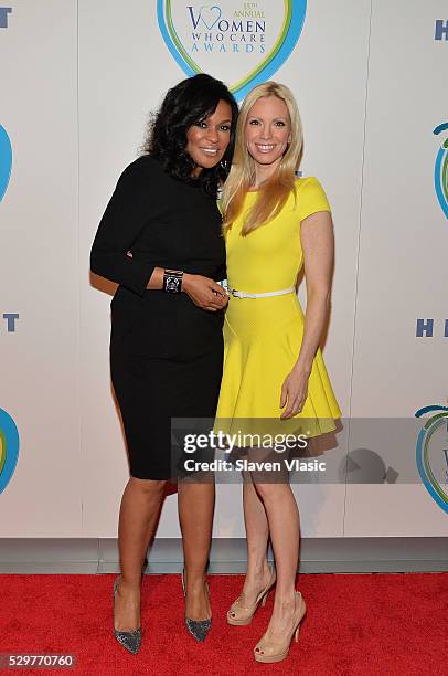 Beverly Bond and Liza Huber attend 15th Annual Women Who Care Awards Luncheon at Cipriani 42nd Street on May 9, 2016 in New York City.