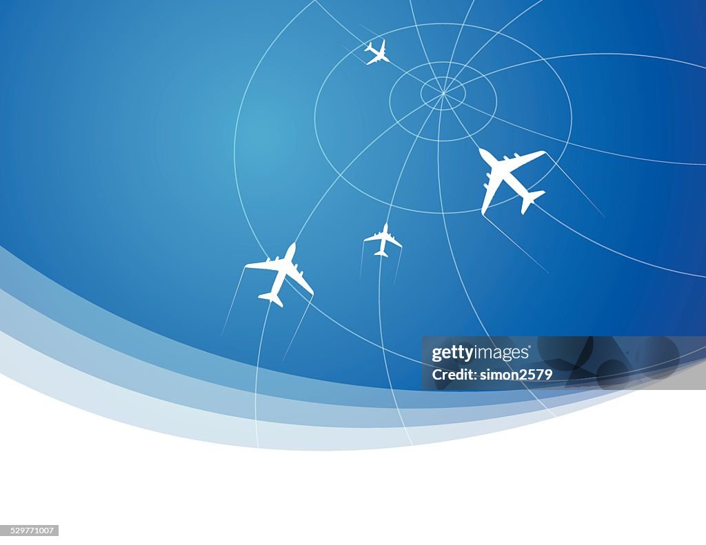 Travel airplanes abstract