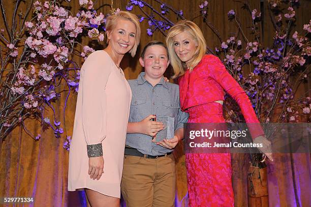 Jenny Long, Conner Long and Judith Light attend the 15th Annual Women Who Care luncheon benefiting United Cerebral Palsy of New York City at Cipriani...