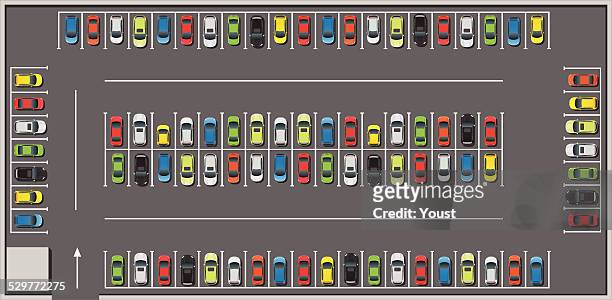 ilustrações, clipart, desenhos animados e ícones de lotado de estacionamento - tipo de transporte