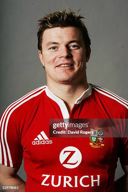 Brian O'Driscoll pictured during the British and Irish Lions Squad Photocall for the 2005 Tour to New Zealand on April 18 2005 in Cardiff, Wales.