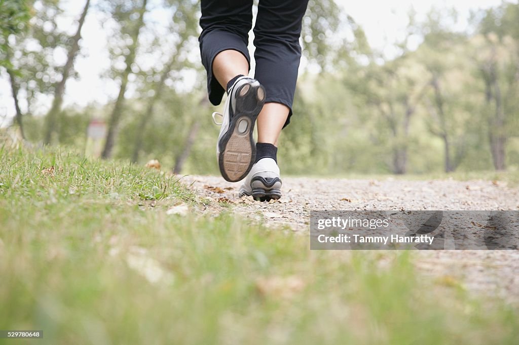 Woman jogging at park