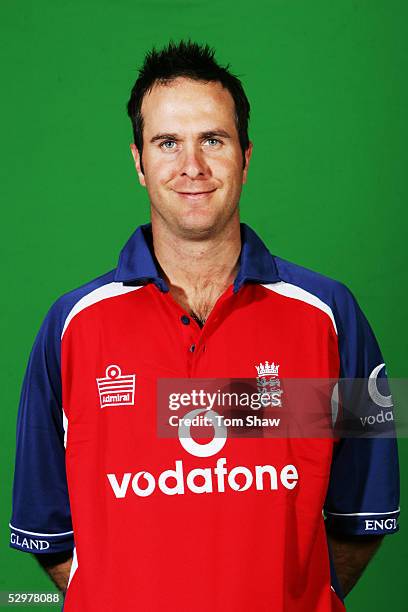 Portrait of Michael Vaughan of England taken during a photocall at the Stapleford Park Hotel on May 20, 2005 in Melton Mowbray, Leicestershire,...
