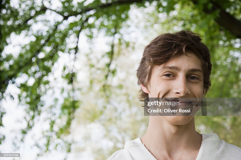 Young man smiling