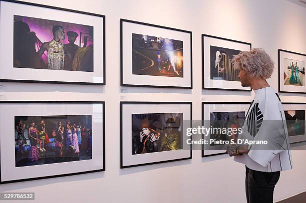 At the photo art exhibition and book launch of BILLY at 10 Corso Como on May 9, 2016 in Milan, Italy.