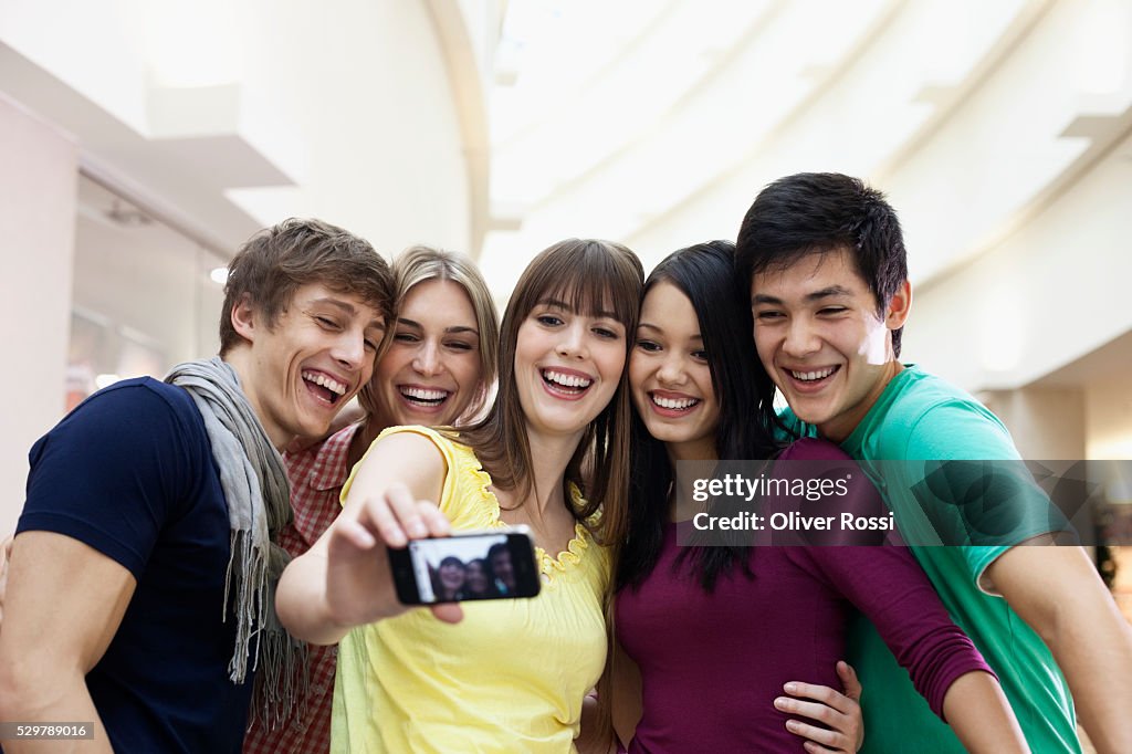 Young friends taking a self portrait