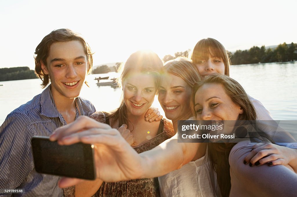 Young friends taking a picture