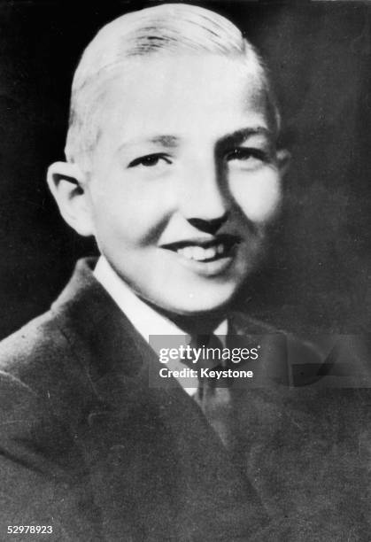Infante Don Alfonso of Bourbon , son of Don Juan, pretender to the Spanish throne, 1956. He was accidentally shot in the head whilst on holiday in...