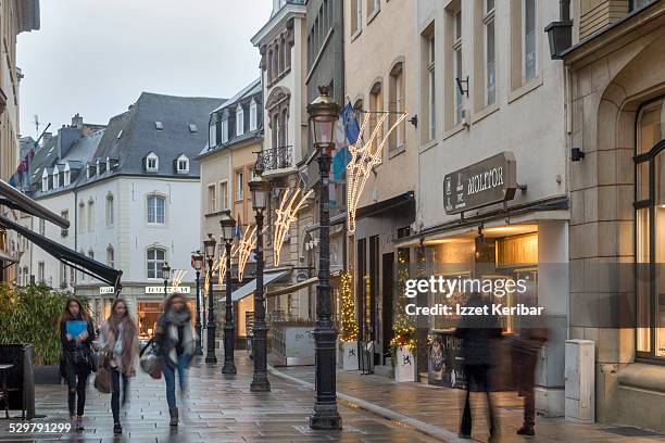 luxembourg city street view - luxembourg stock pictures, royalty-free photos & images