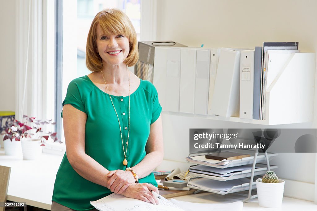 Portrait of woman in office