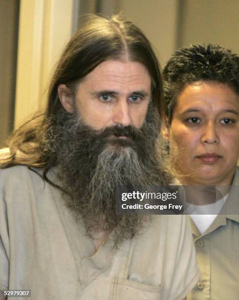 Brian David Mitchell walks into the courtroom of Judge Judith Atherton at the Matheson Courthouse May 25, 2005 in Salt Lake City, Utah. Mitchell is...