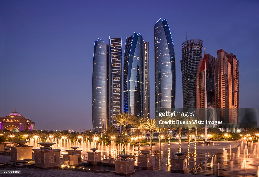 Abu Dhabi, Etihad Towers complex.